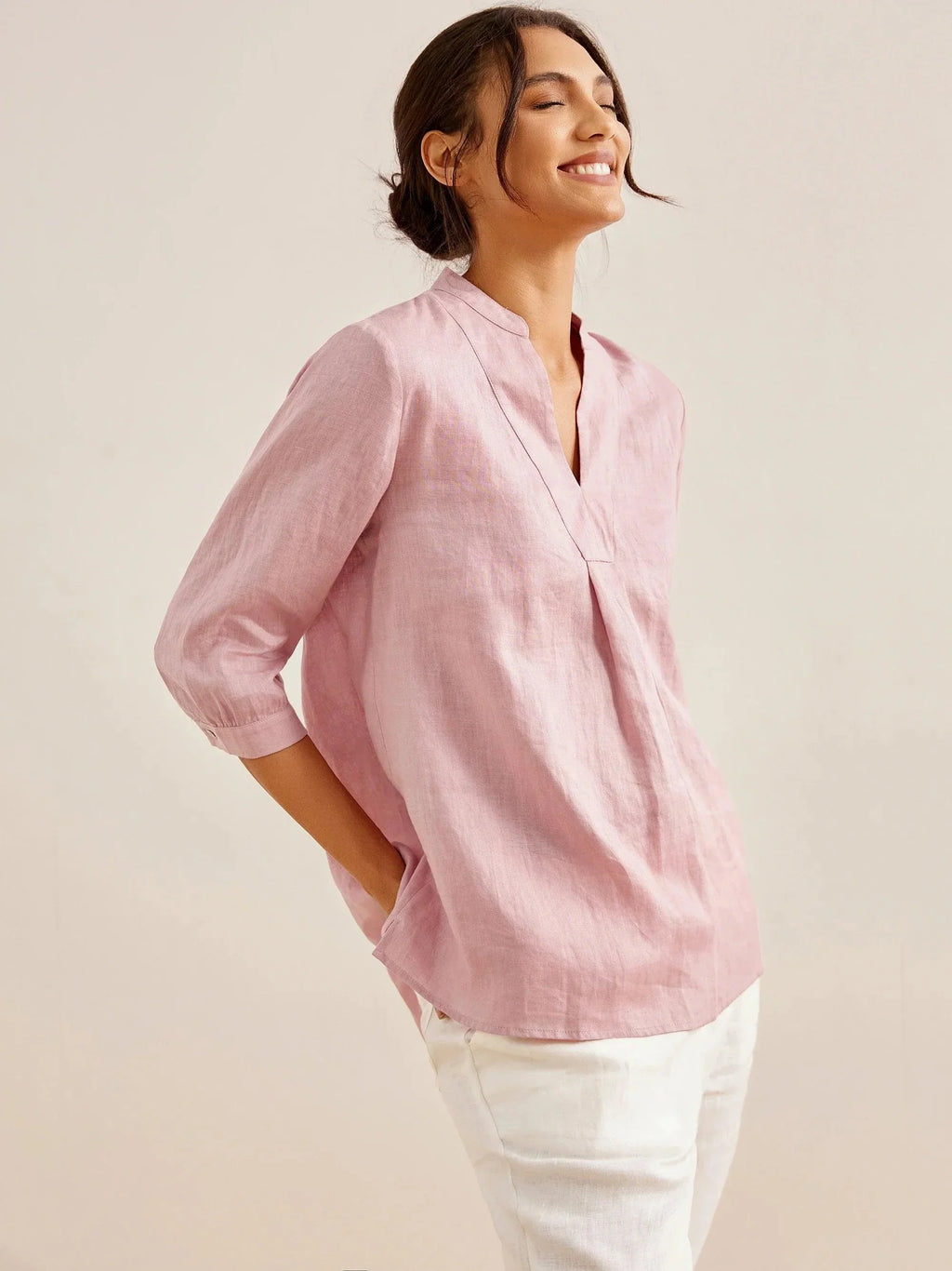 100% Linen Dress Shirt JOANNA by LINTICO