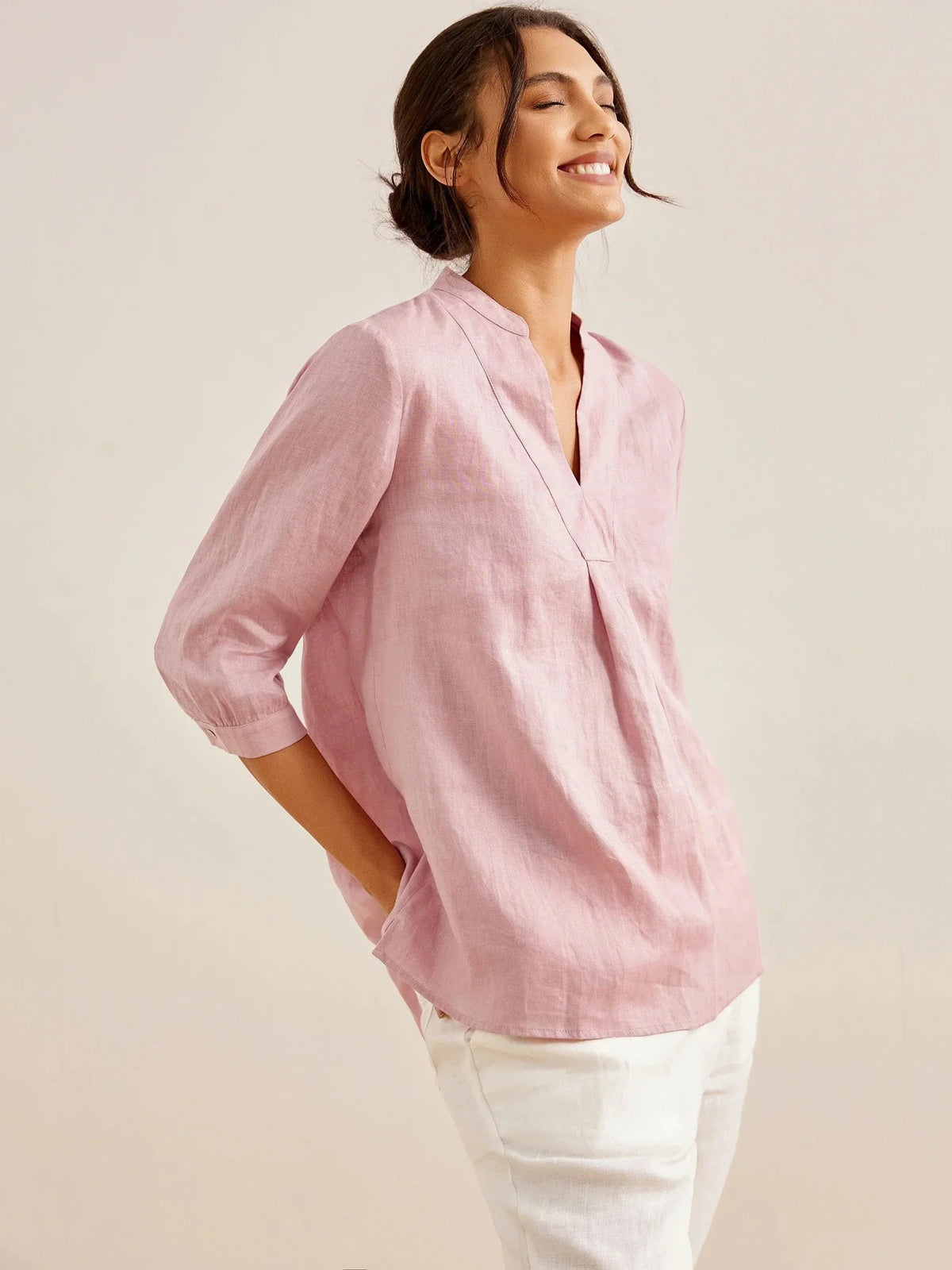 100% Linen Dress Shirt JOANNA by LINTICO