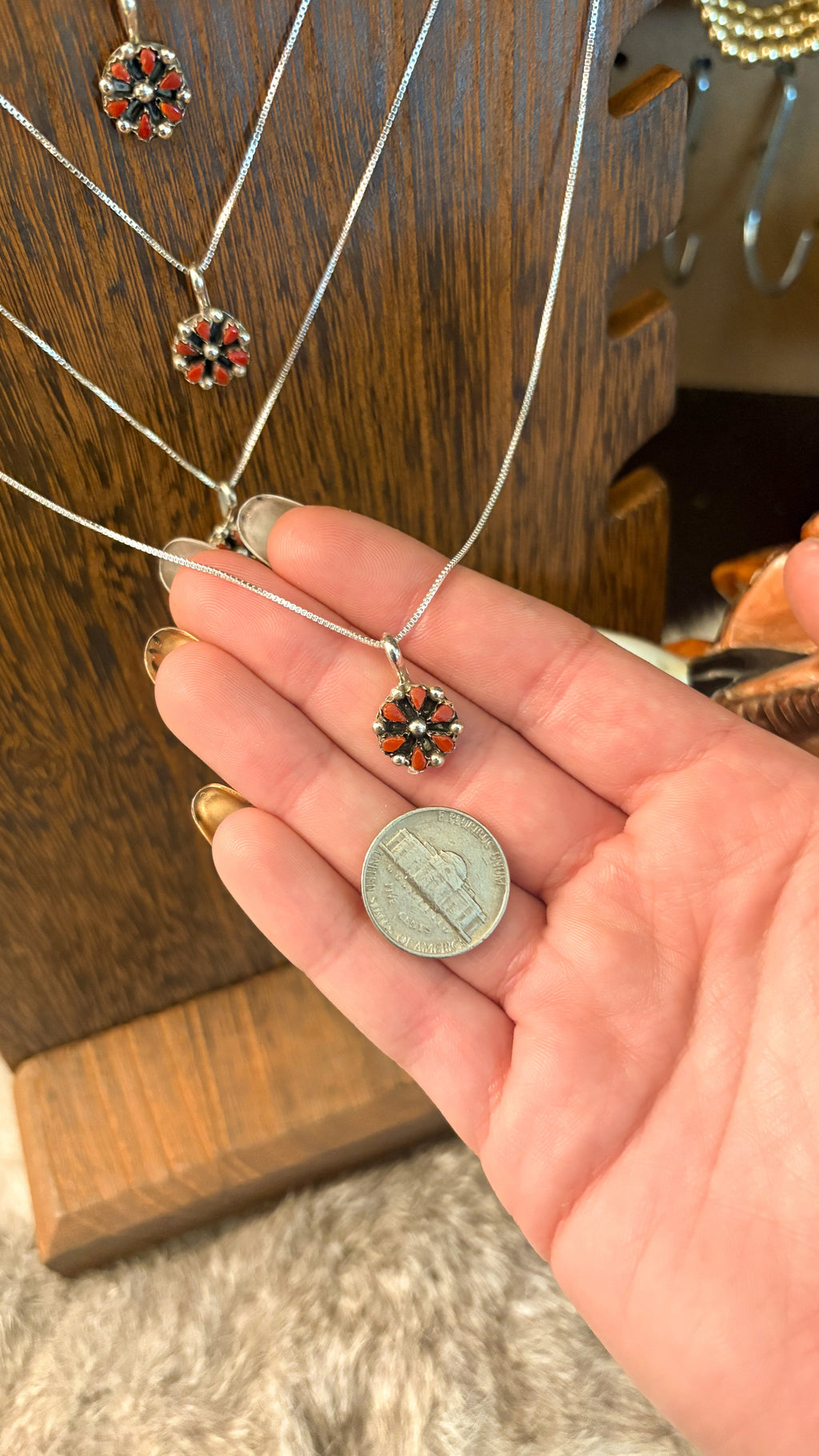 CORAL MINI CLUSTER NECKLACE BY TRICIA LEEKITY by The Sterling Spur
