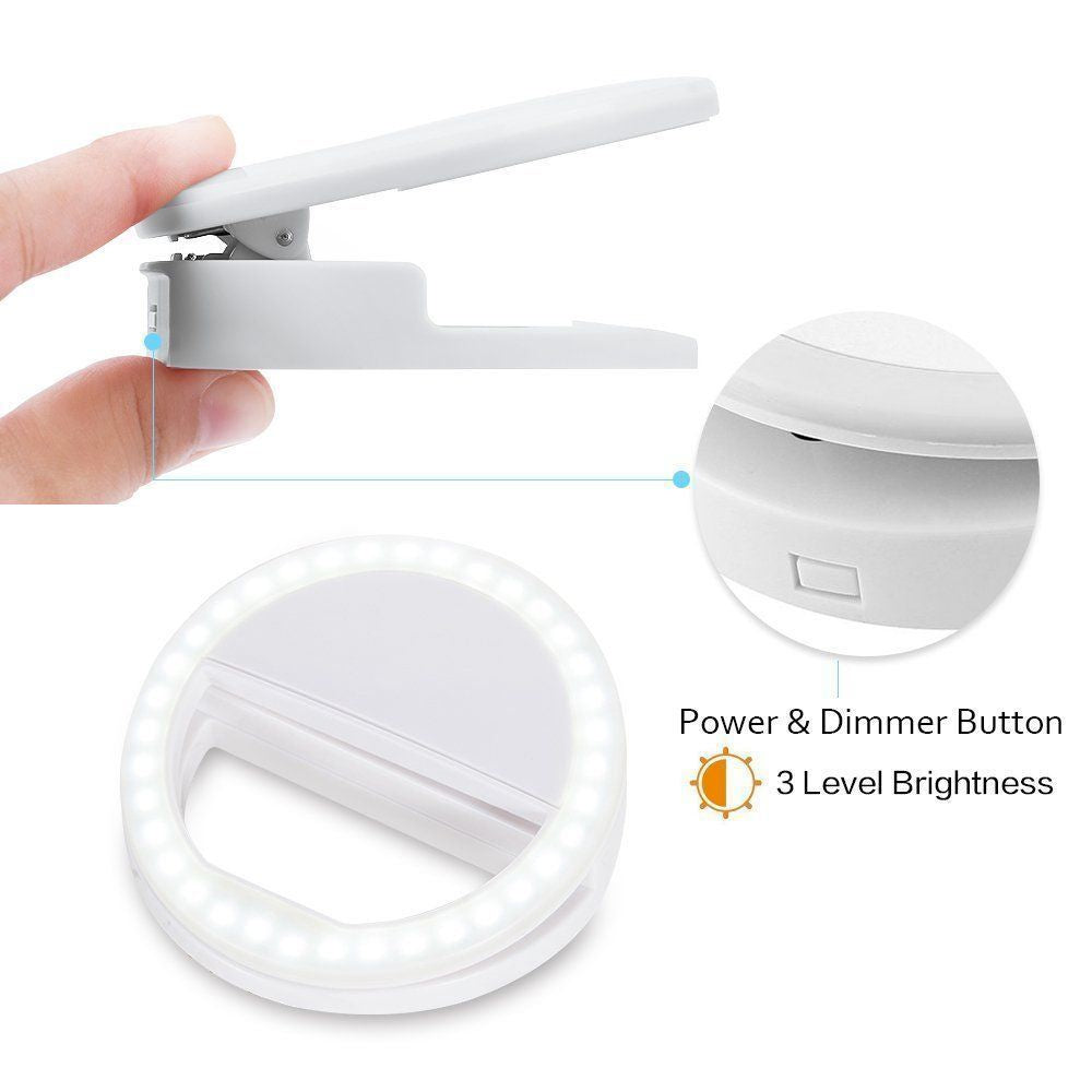 Portable Selfie Ring Clip On for Mobile Phone by Yellow Pandora