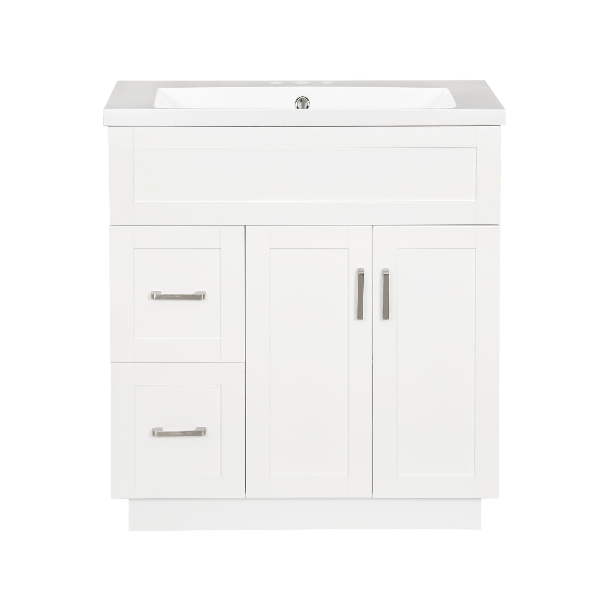 Bathroom Vanity With 2 Doors, 2 Drawers, Adjustable Shelf, Hidden Slides & Soft Close Hinges by Unique Piece Furniture