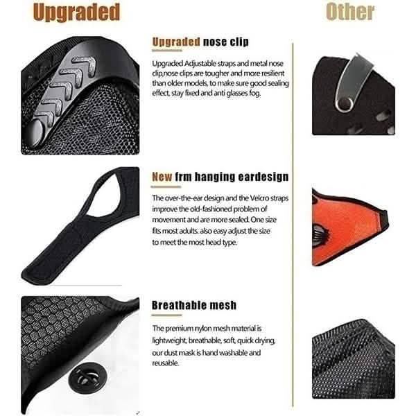 11-Piece Set: Breathable Bacteria-Proof Sport Face Mask with Activated Carbon PM 2.5 by DailySale