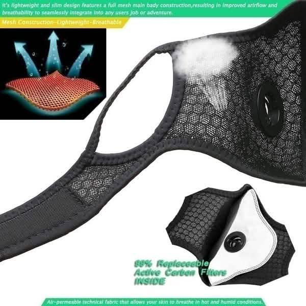 11-Piece Set: Breathable Bacteria-Proof Sport Face Mask with Activated Carbon PM 2.5 by DailySale
