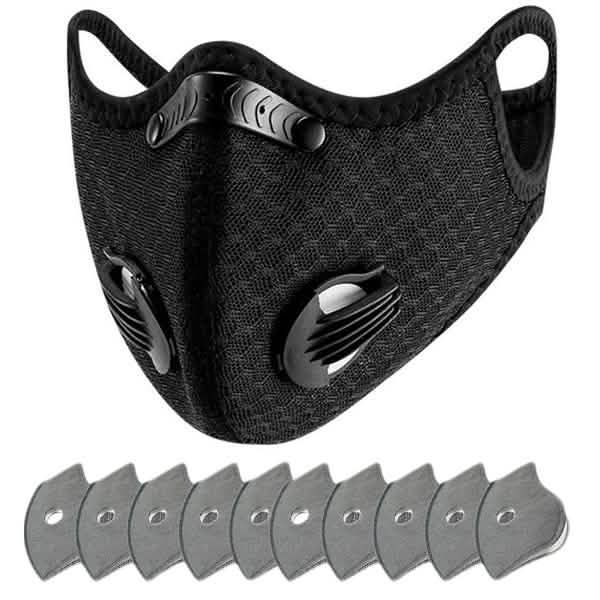 11-Piece Set: Breathable Bacteria-Proof Sport Face Mask with Activated Carbon PM 2.5 by DailySale