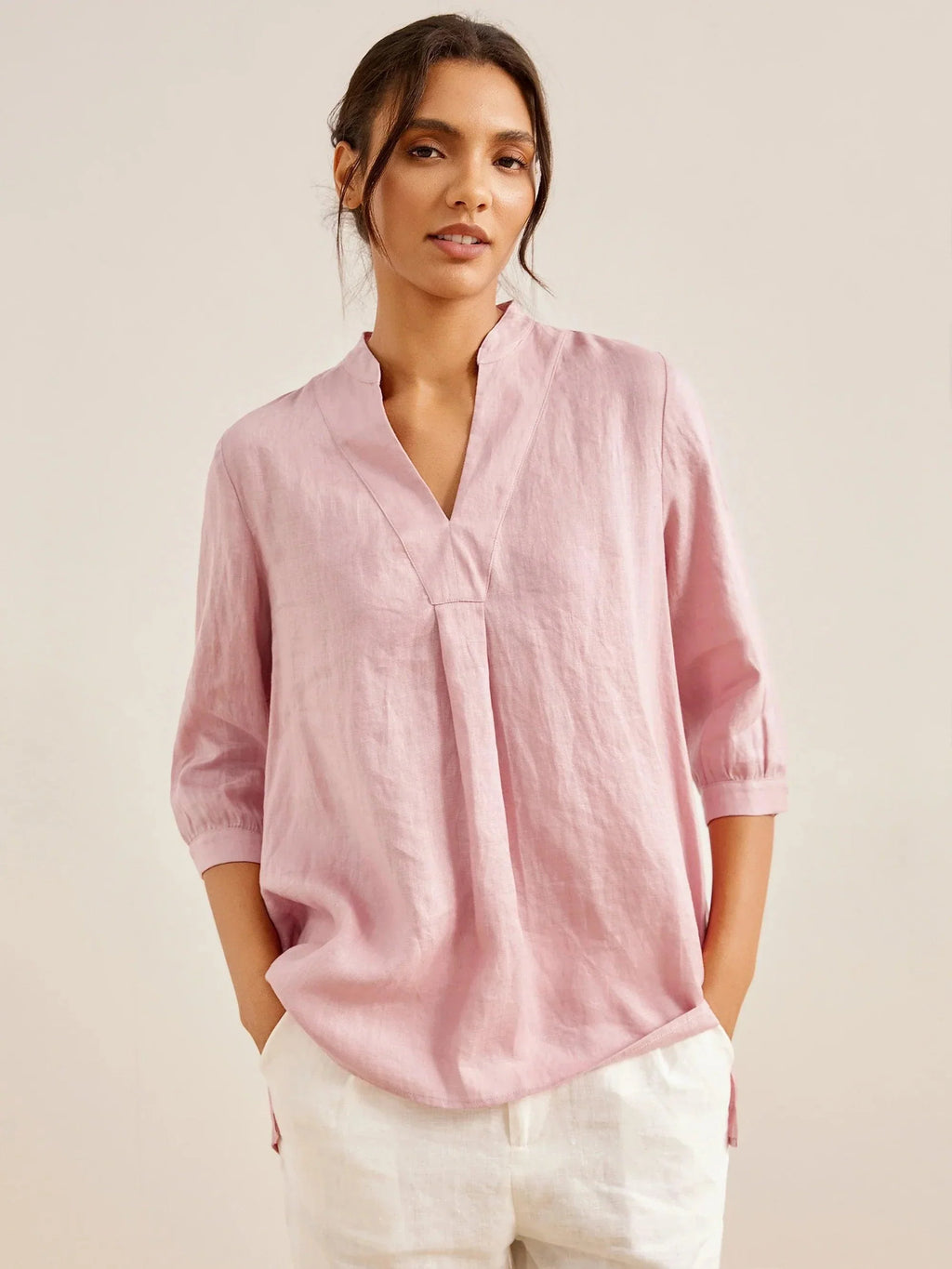 100% Linen Dress Shirt JOANNA by LINTICO