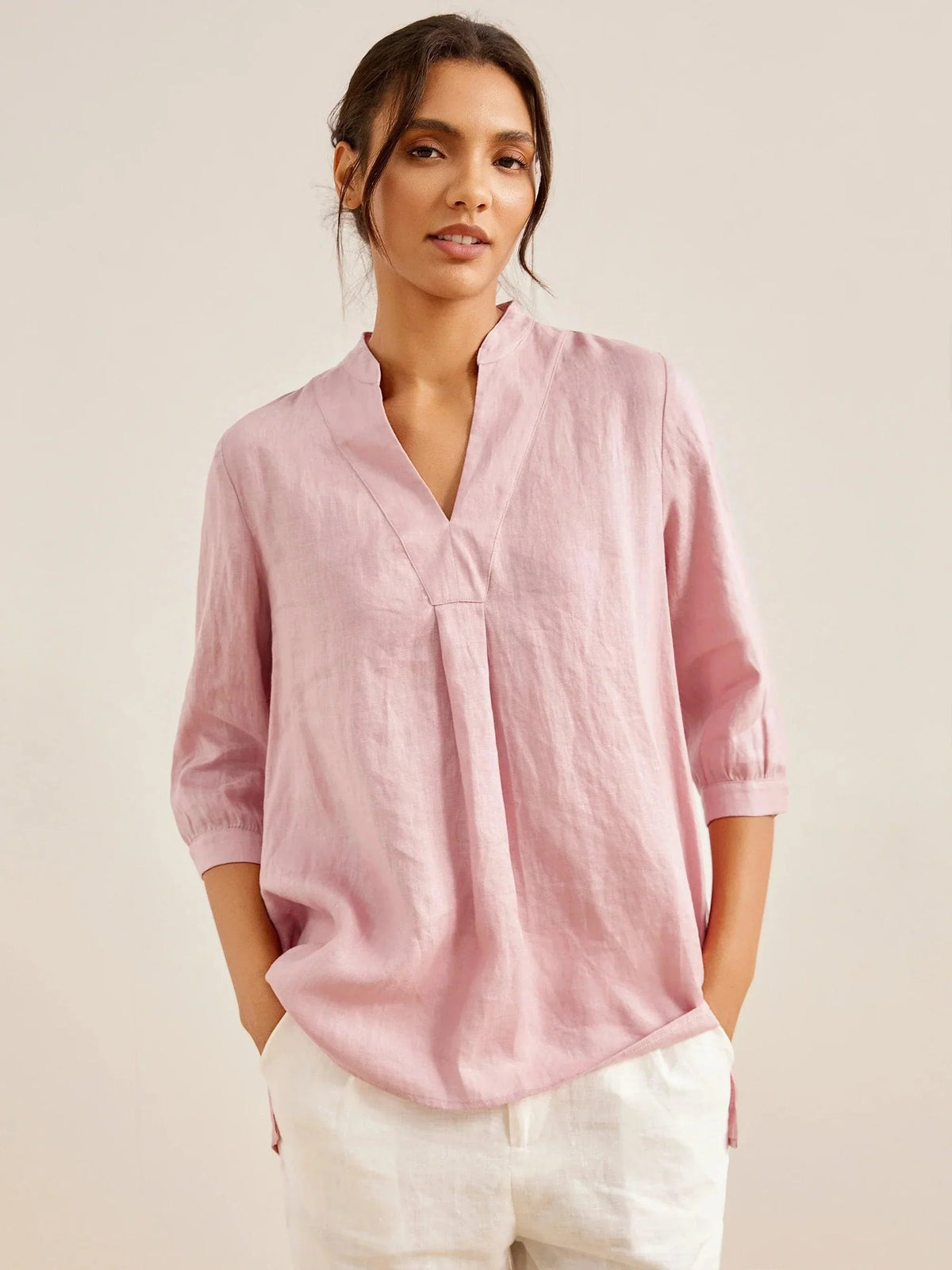 100% Linen Dress Shirt JOANNA by LINTICO
