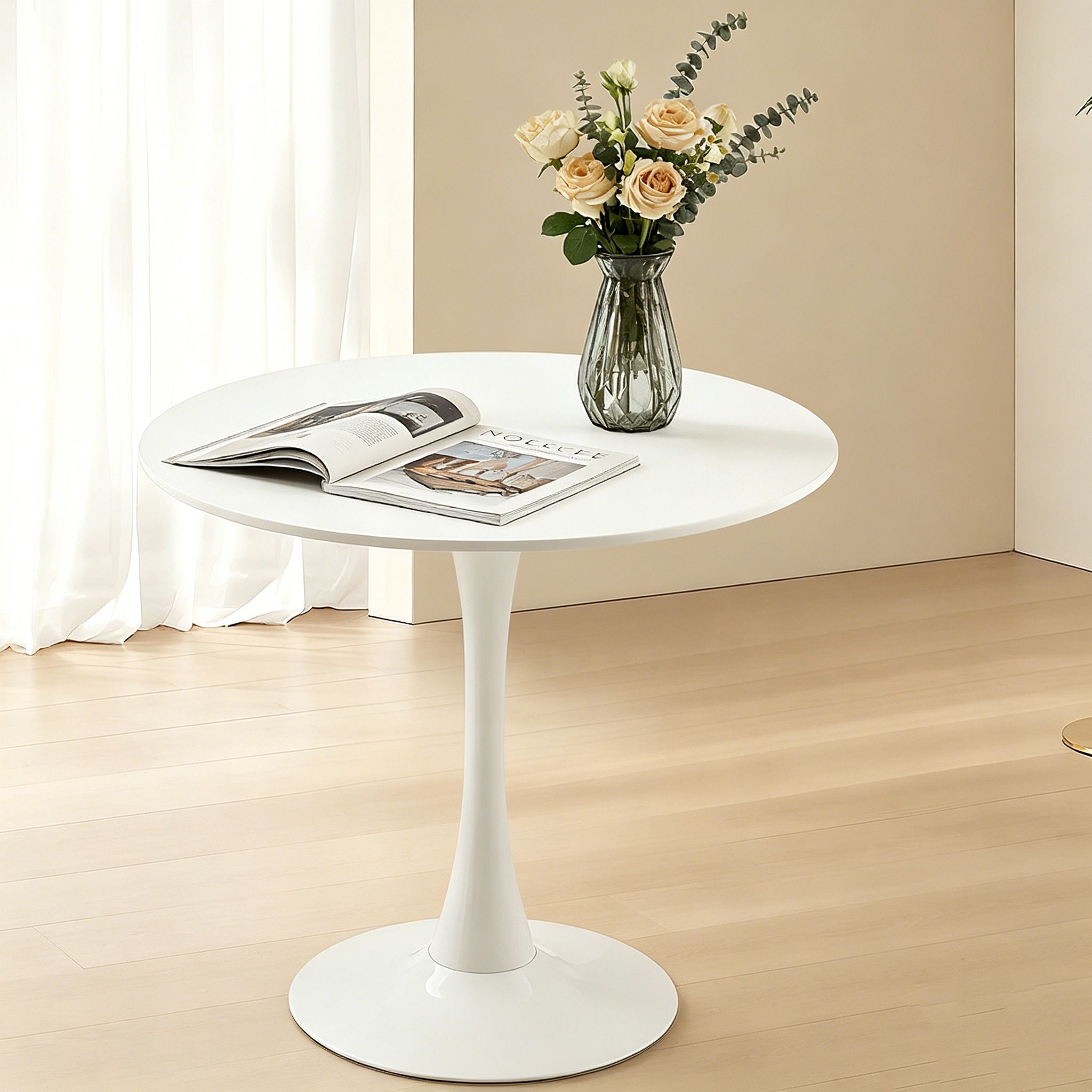 Round Dining Table With Tulip Style Base by Unique Piece Furniture