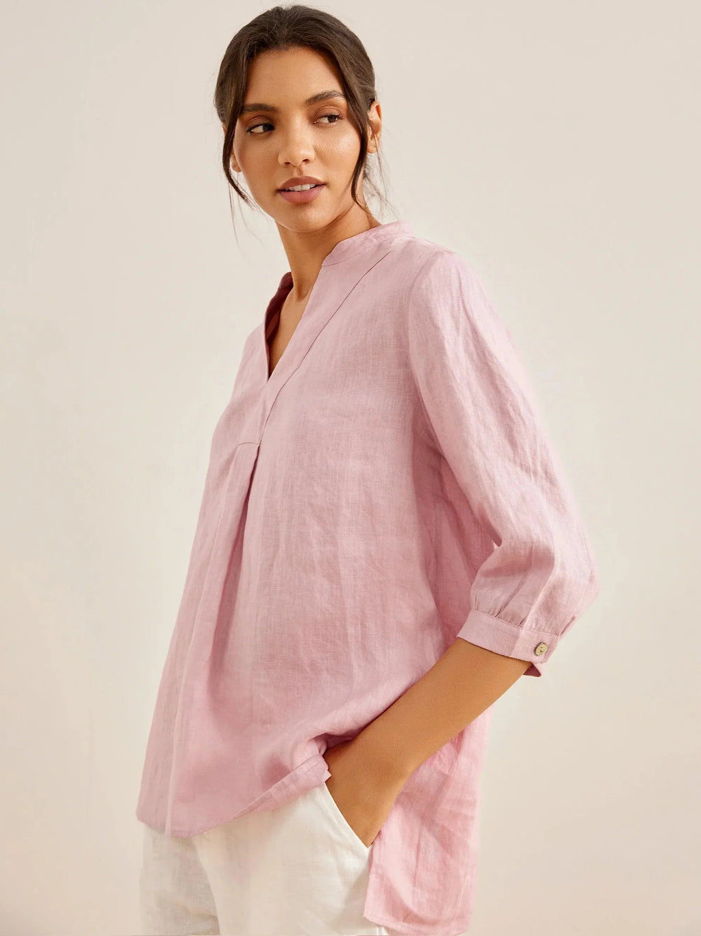100% Linen Dress Shirt JOANNA by LINTICO