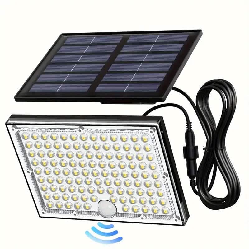 113 LED Cool White Floodlights Solar Motion Sensor Lights by DailySale