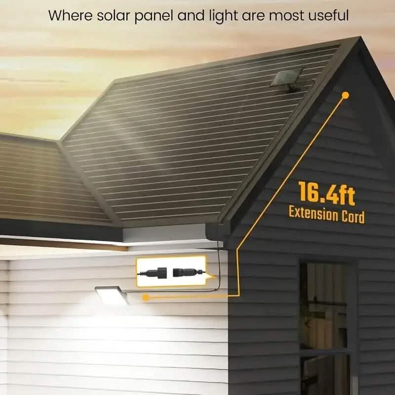 113 LED Cool White Floodlights Solar Motion Sensor Lights by DailySale