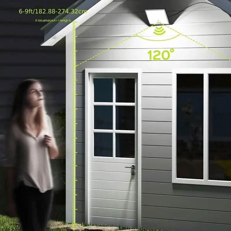 113 LED Cool White Floodlights Solar Motion Sensor Lights by DailySale