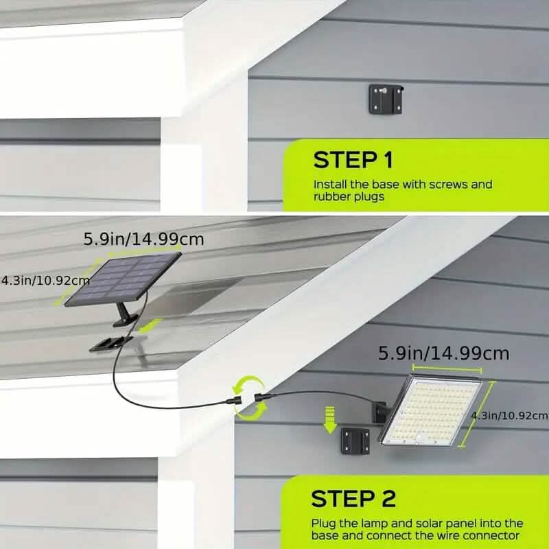 113 LED Cool White Floodlights Solar Motion Sensor Lights by DailySale