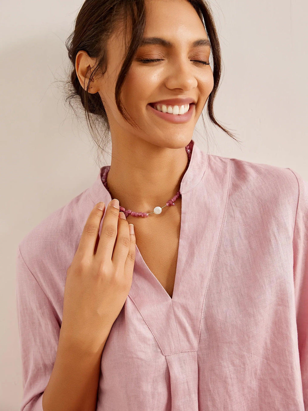 100% Linen Dress Shirt JOANNA by LINTICO