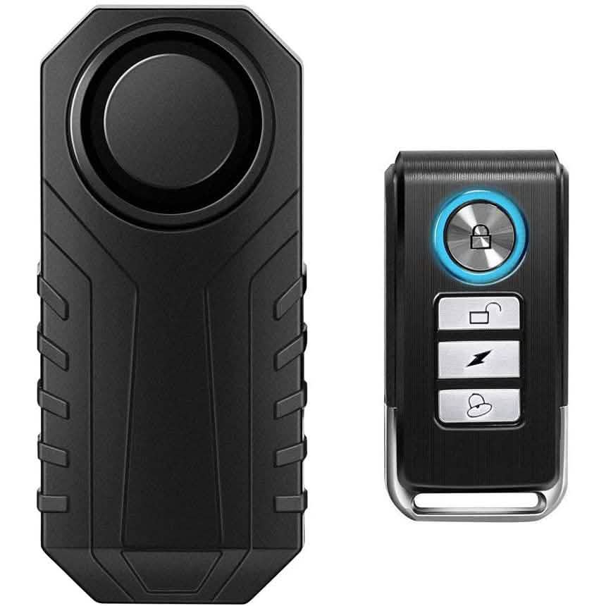 113dB Wireless Vibration Motion Sensor Waterproof Bike Alarm with Remote by DailySale