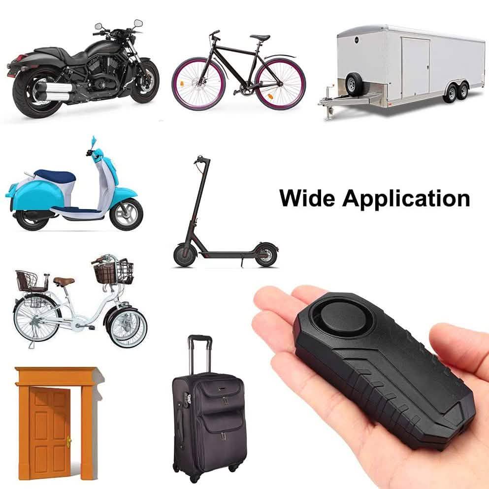 113dB Wireless Vibration Motion Sensor Waterproof Bike Alarm with Remote by DailySale