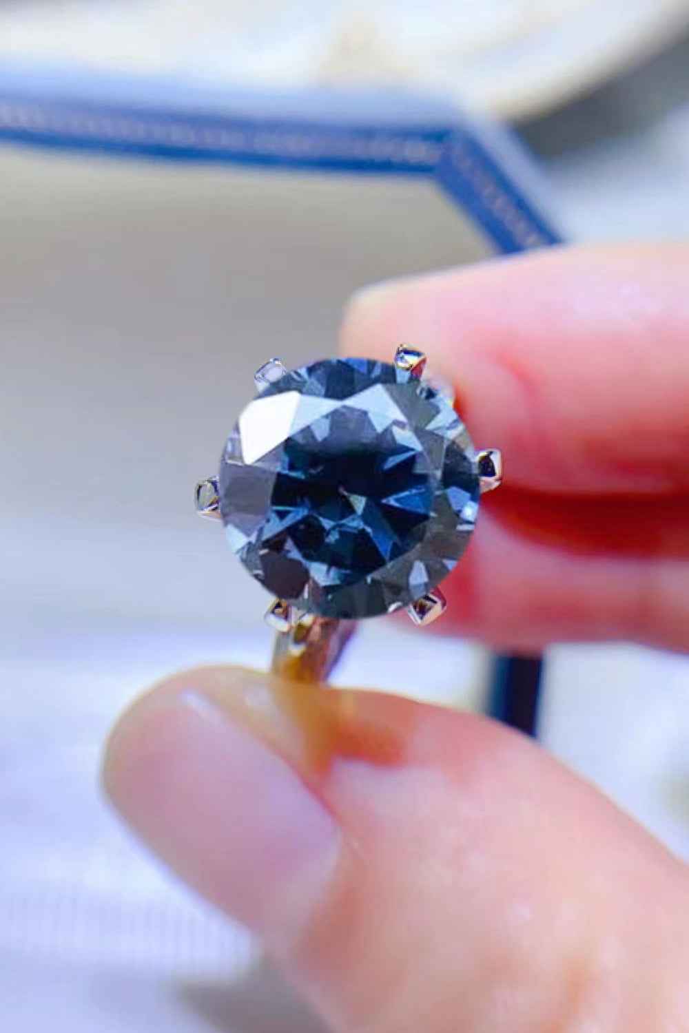5 Carat Moissanite 925 Sterling Silver Ring by Wild and Free Boutique