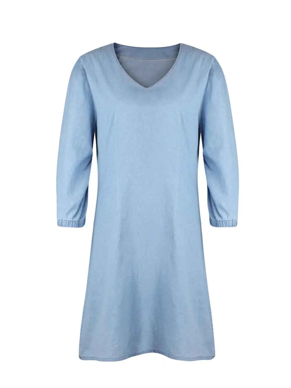Full Size V-Neck Half Sleeve Dress by Wild and Free Boutique