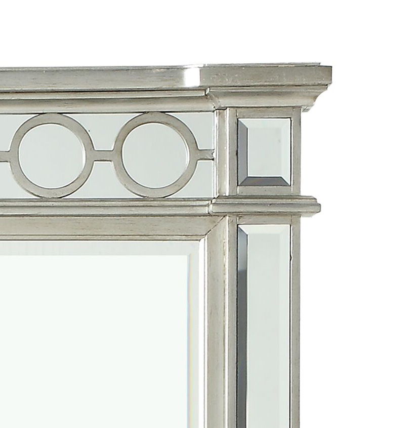 Varian - Mirrored Designed Mirror - Silver by Unique Piece Furniture