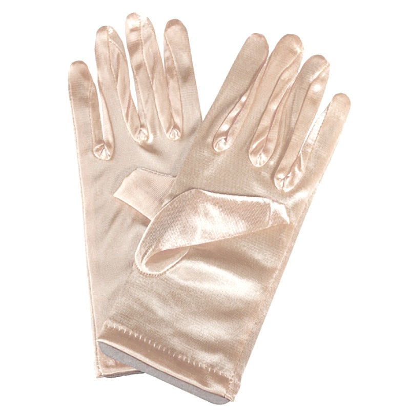 Bridal Wedding Gloves Short Satin Dress Cheongsam Gloves by My Store