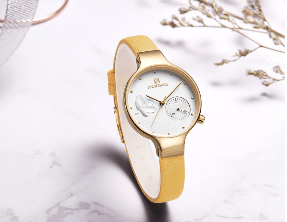 Elegant Women's Analog Quartz Watch With Leather Belt Waterproof Wristwatch Excellent Design Perfect Gift by Stevvex