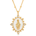 Lady Lourdes Pendant - White by Joy Dravecky