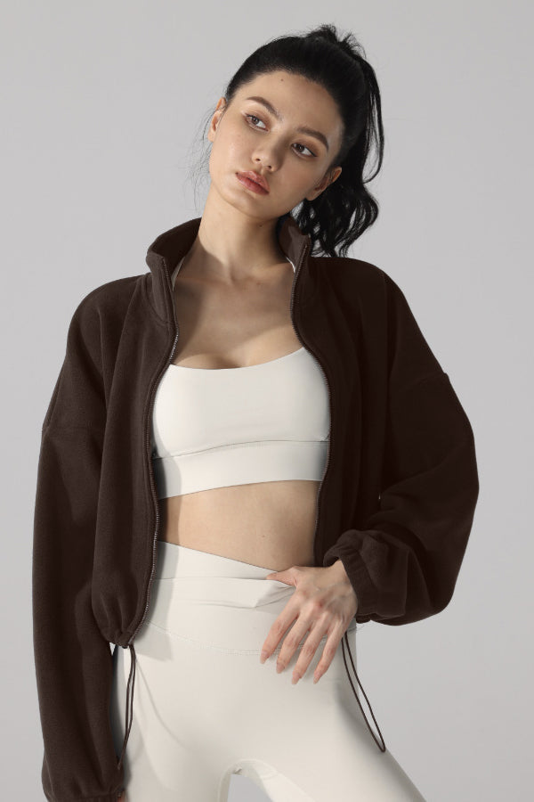 High Neck Fleece Jacket by Kibra