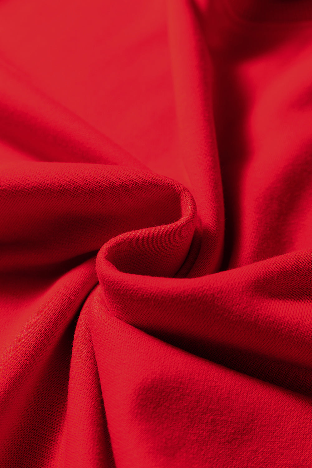 Fiery Red Varsity Contrast Banded Sleeve Shift Sweatshirt Dress by Wild and Free Boutique