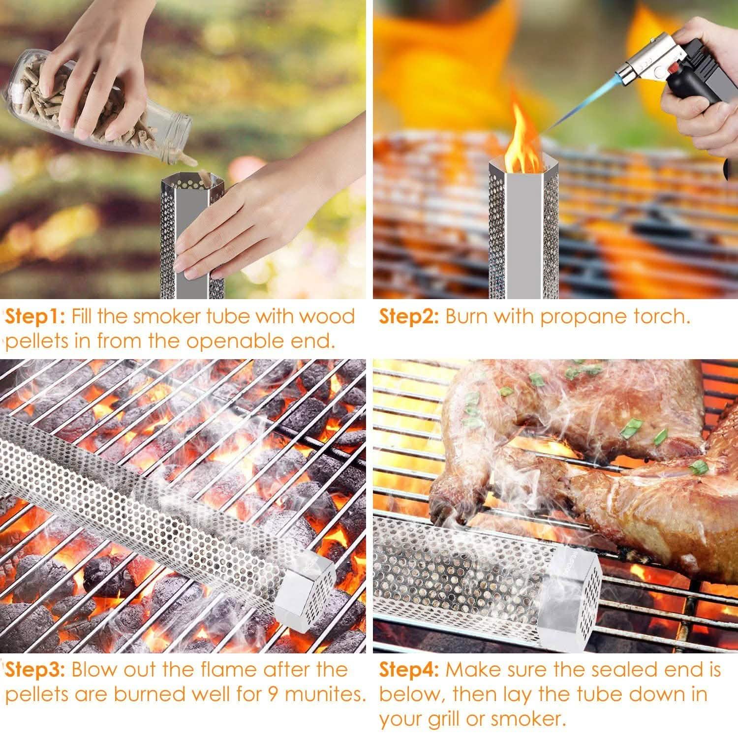 12-Inch Stainless Steel BBQ Grill Smoker Tube by DailySale