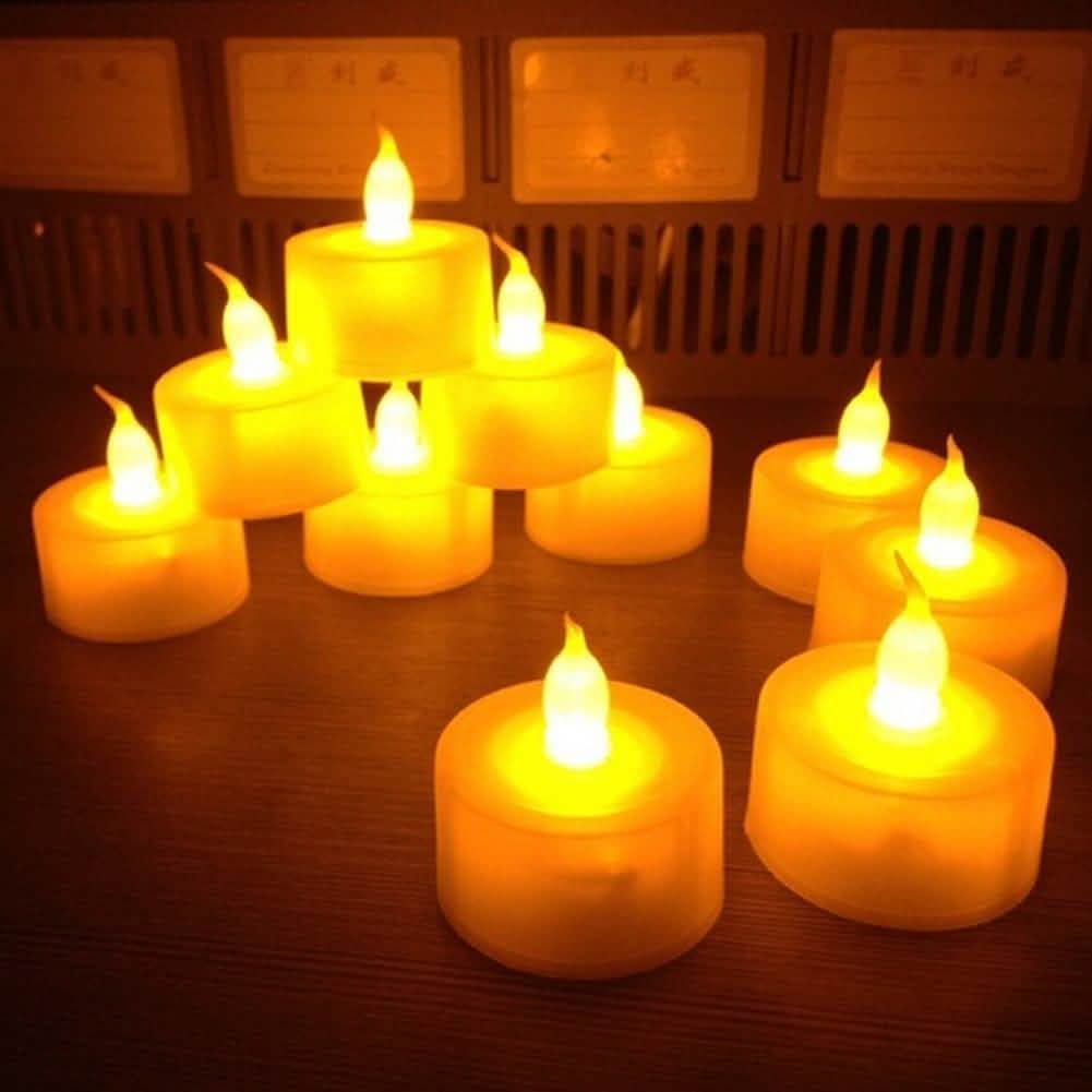 12-Pack: Flameless LED Tealight Candles, Battery Operated by DailySale