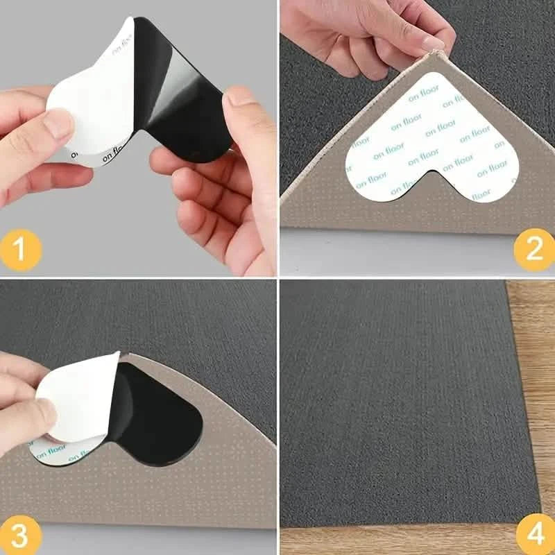 12-Pieces: Double Sided Non-Slip Rug Pads Rug Tape Stickers by DailySale
