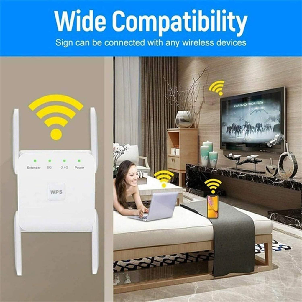 1200Mbps WiFi Range Extender by DailySale