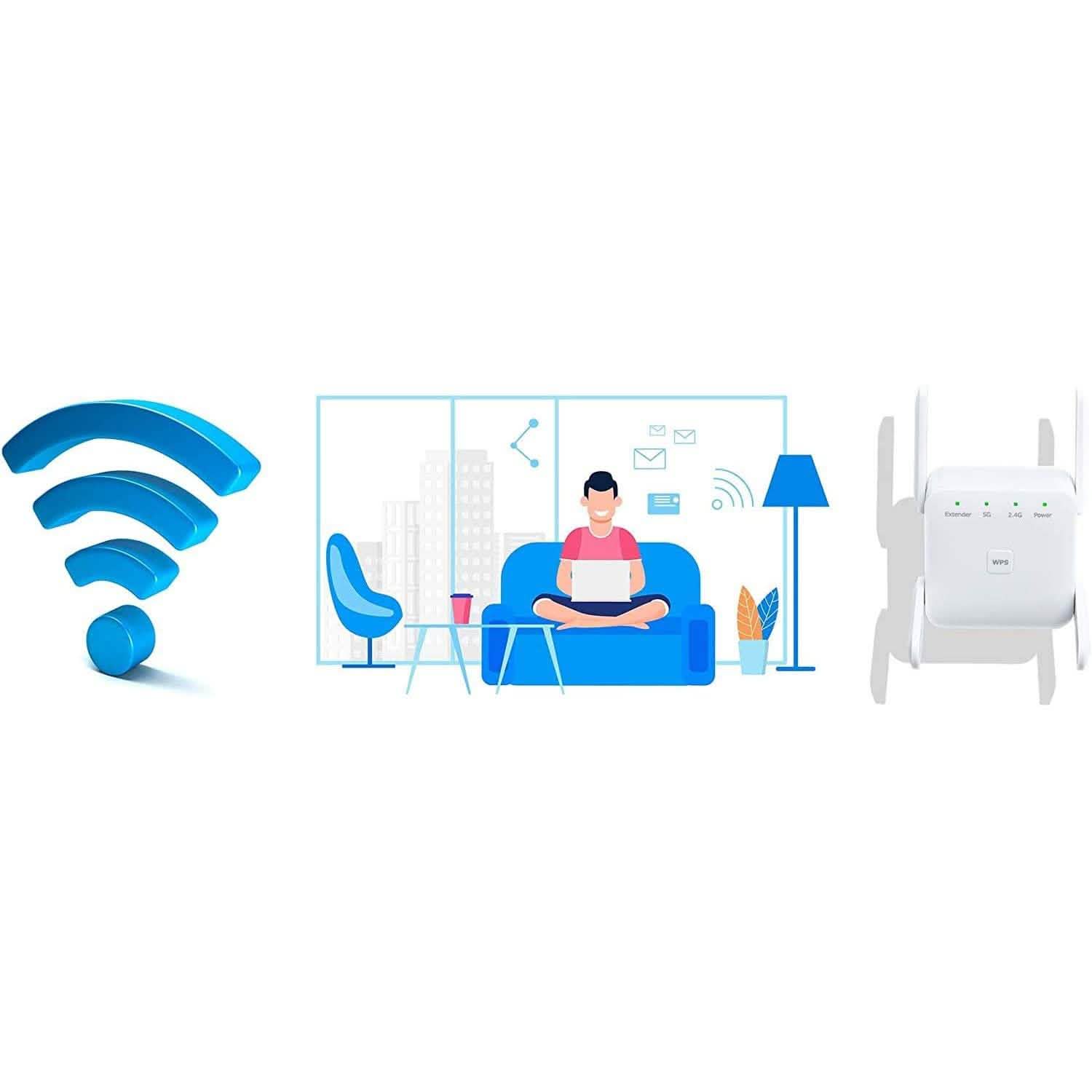 1200Mbps WiFi Range Extender by DailySale