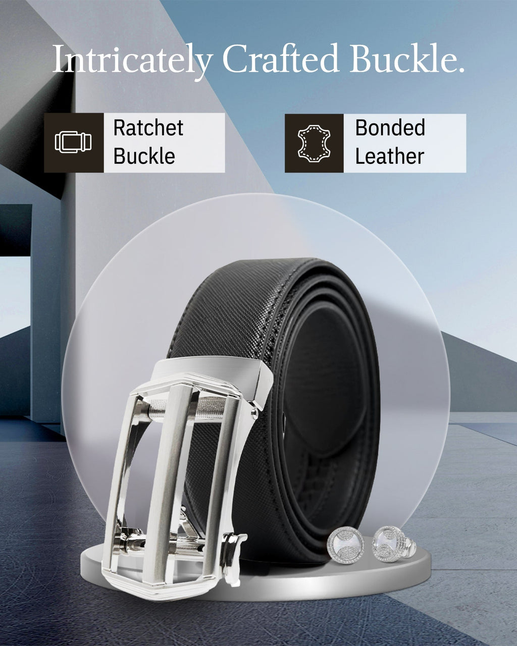 Leather Ratchet Belt – No Holes, Custom Fit by Access Accessories
