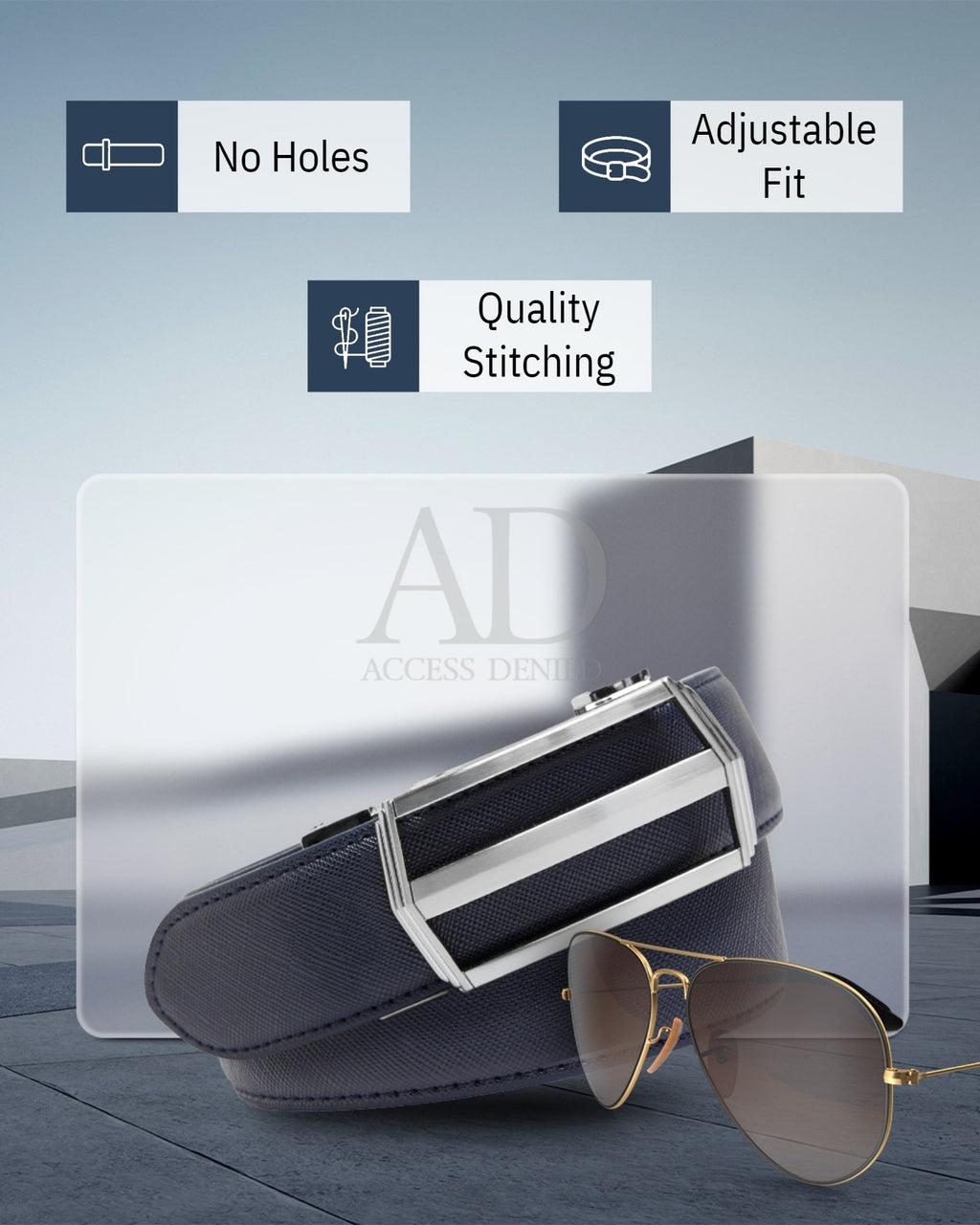 Leather Ratchet Belt – No Holes, Custom Fit by Access Accessories
