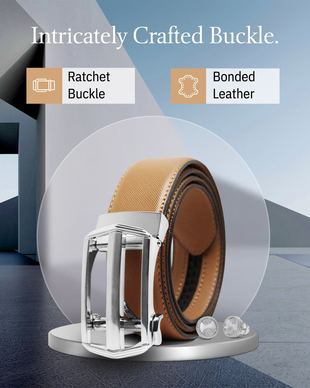 Leather Ratchet Belt – No Holes, Custom Fit by Access Accessories