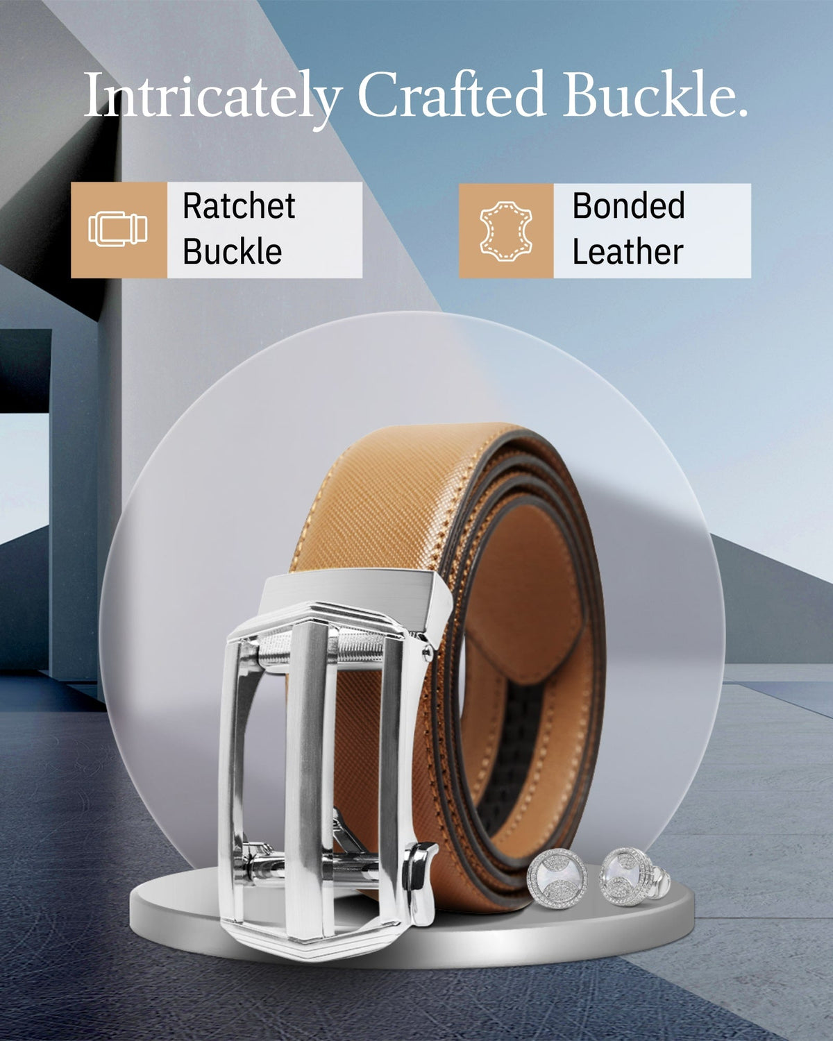 Leather Ratchet Belt – No Holes, Custom Fit by Access Accessories