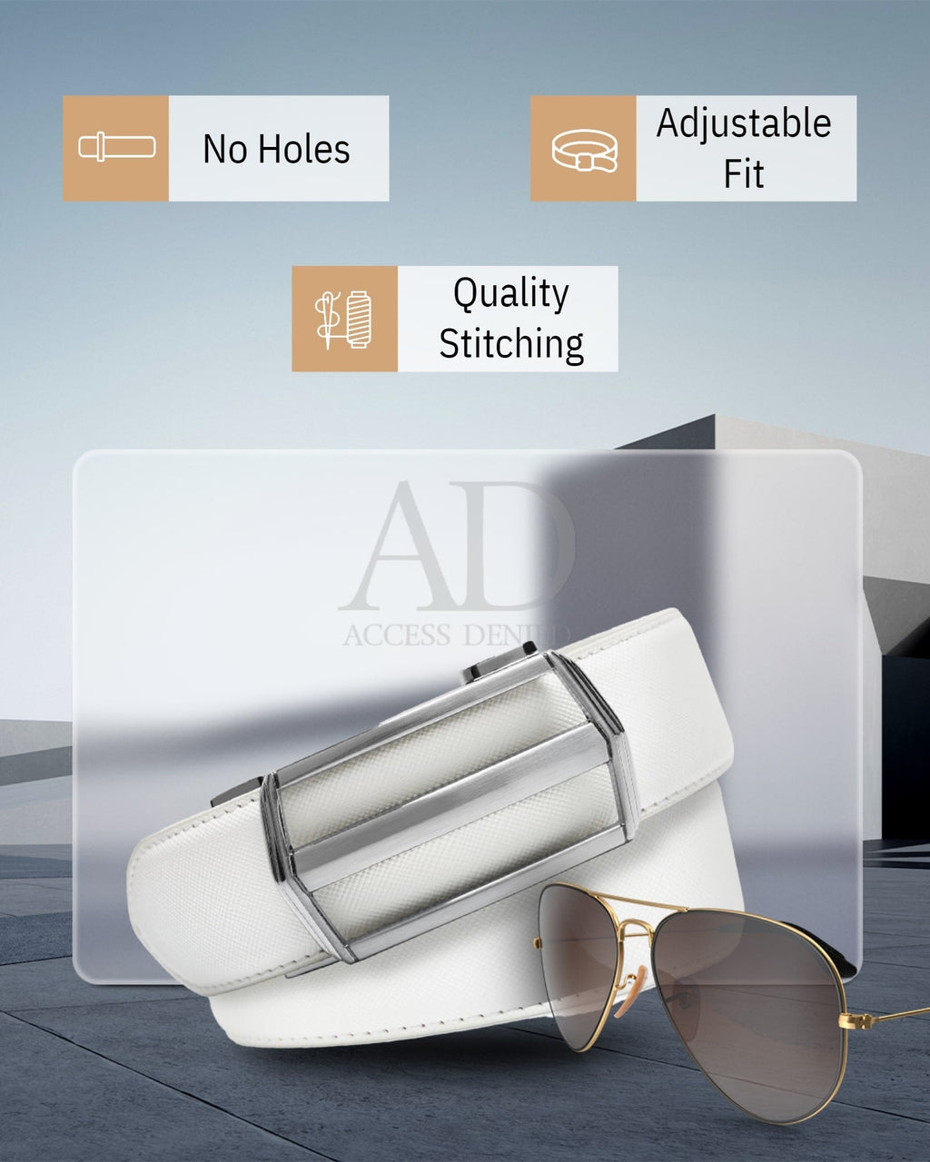 Leather Ratchet Belt – No Holes, Custom Fit by Access Accessories