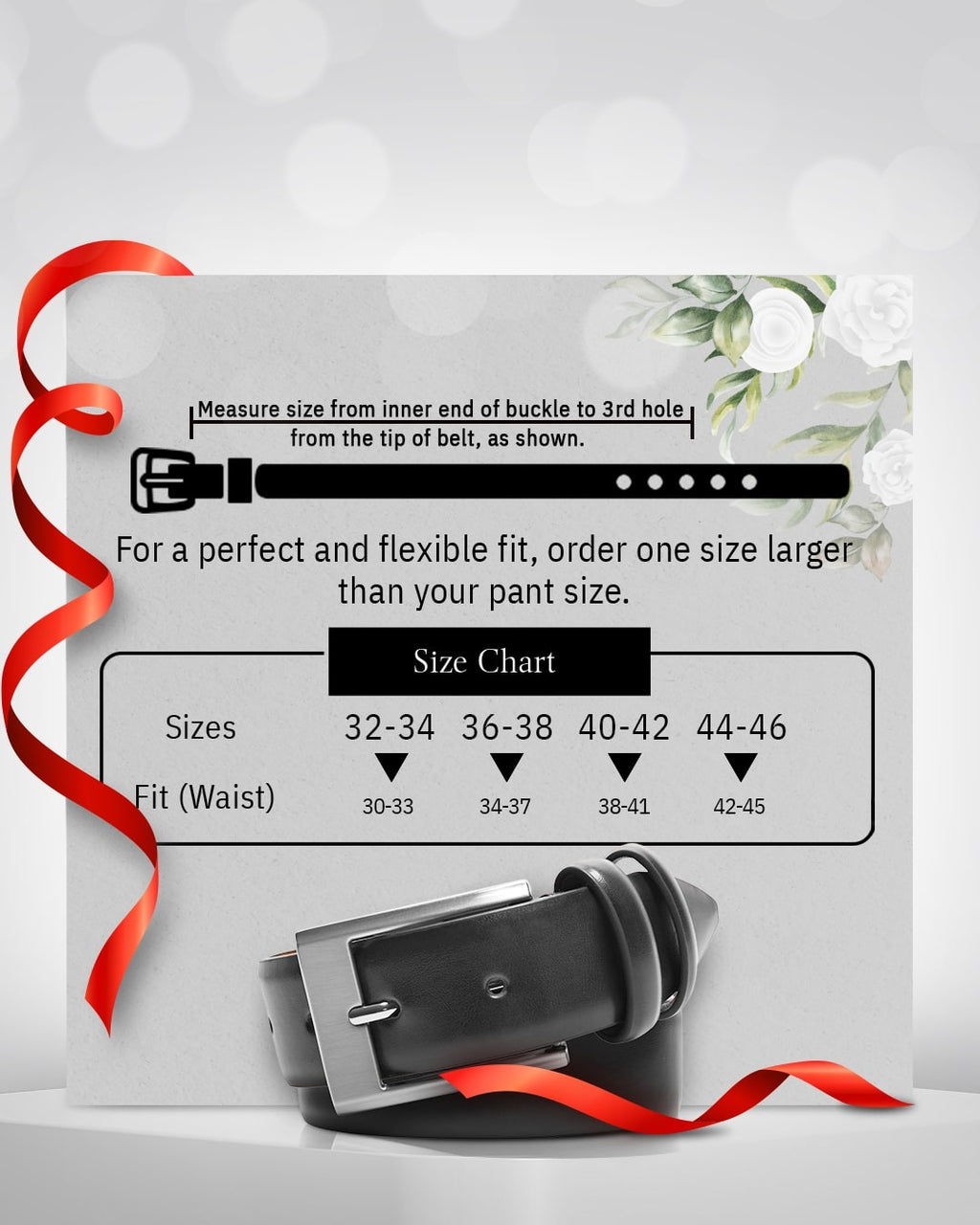 Genuine Leather Belt for Men – Zinc Alloy Buckle, 1.25" Strap by Access Accessories
