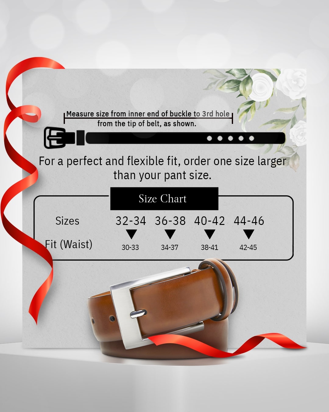 Genuine Leather Belt for Men – Zinc Alloy Buckle, 1.25" Strap by Access Accessories