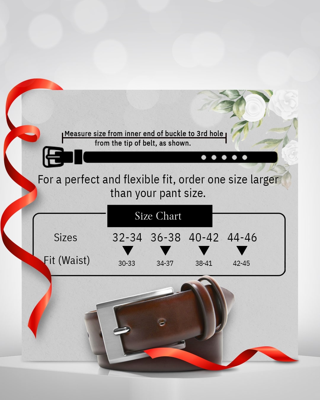 Genuine Leather Belt for Men – Zinc Alloy Buckle, 1.25" Strap by Access Accessories