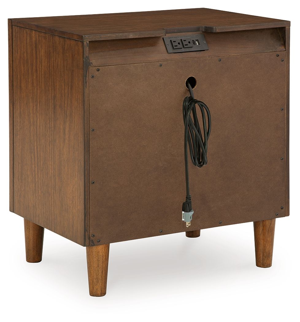 Lyncott - Two Drawer Night Stand - Brown by Unique Piece Furniture