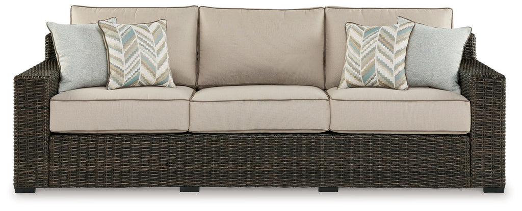 Coastline Bay - Sofa With Cushion - Brown by Unique Piece Furniture
