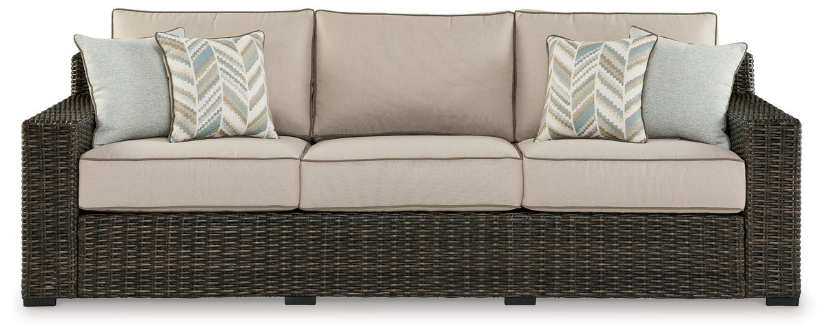 Coastline Bay - Sofa With Cushion - Brown by Unique Piece Furniture