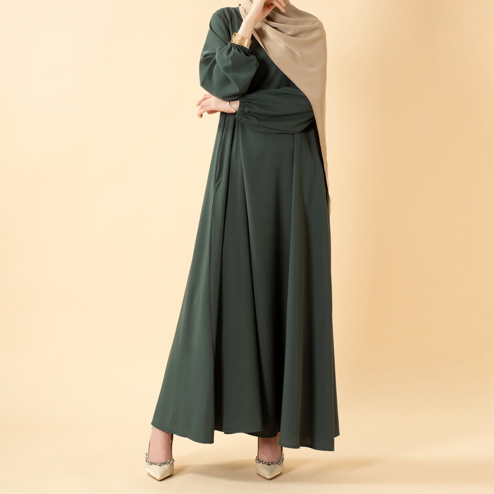 Essential Premium Versatile Pockets Umbrella Cut Abaya (MA113) by Mariam's Collection