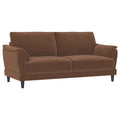 Selma Velvet Upholstered Crescent Arm Sofa Rust by Unique Piece Furniture