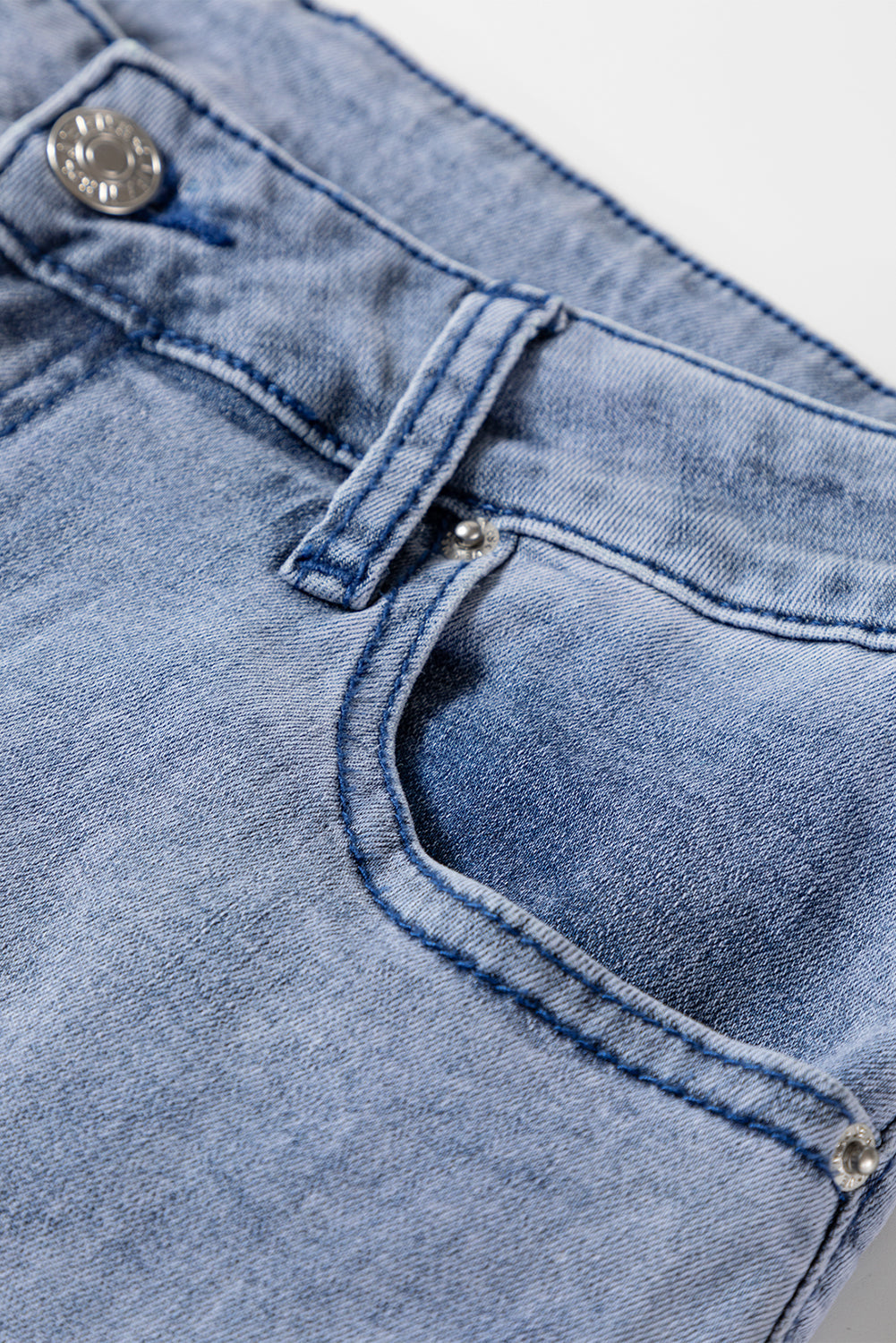 Dirty blue High Waist Button Zip Fly Bell Bottom Jeans by Wild and Free Boutique