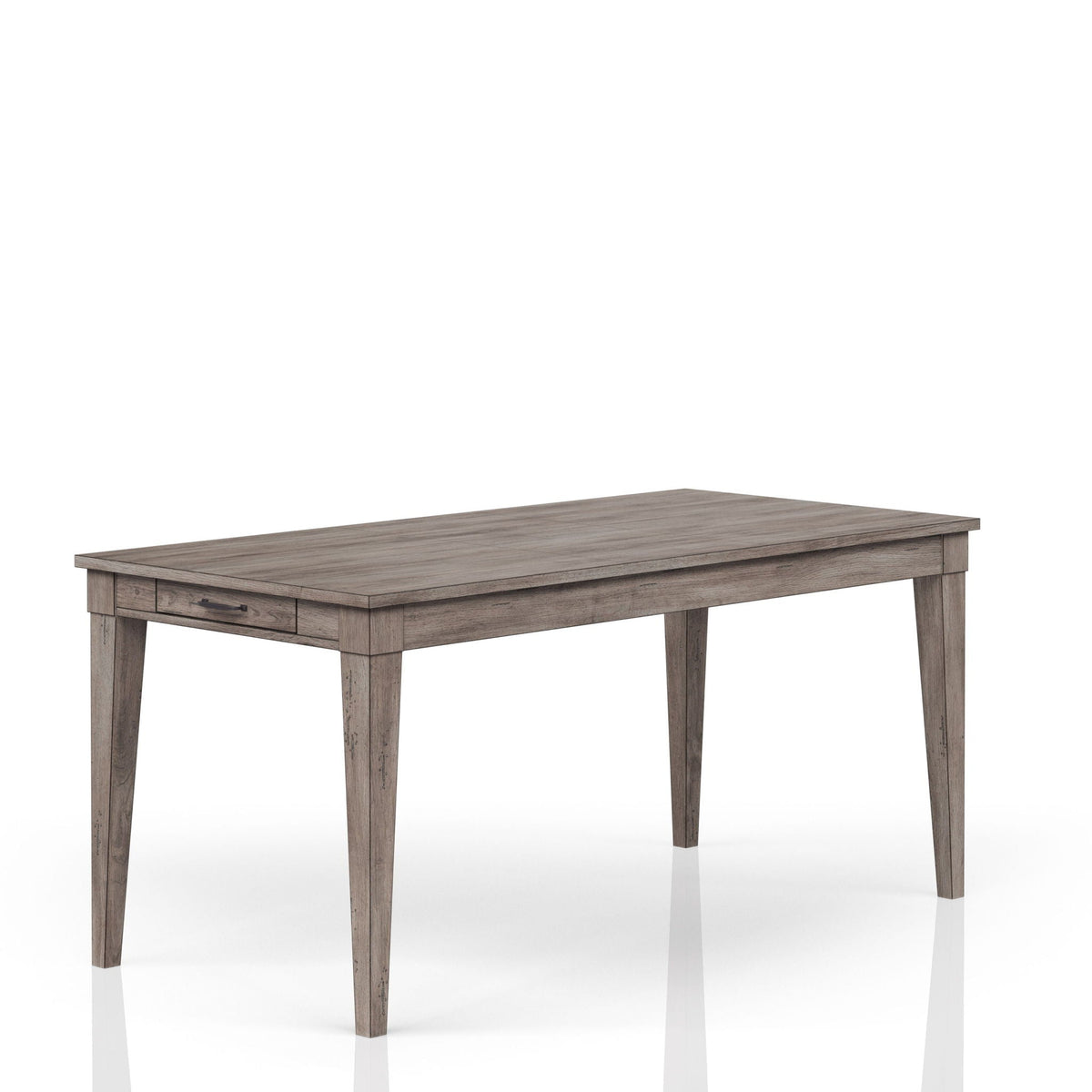 Rustic Dining Table 2 Storage Drawers And Leaf - Gray by Unique Piece Furniture