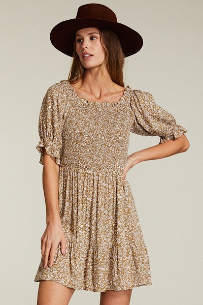 Floral smocked dress by Miss Sparkling