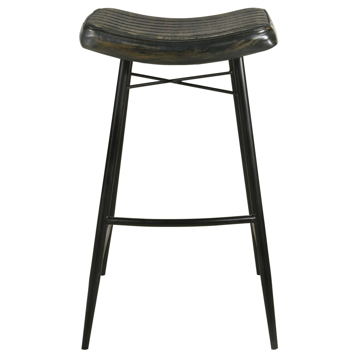 Bayu Leather Upholstered Bar Stool Espresso (Set of 2) by Unique Piece Furniture