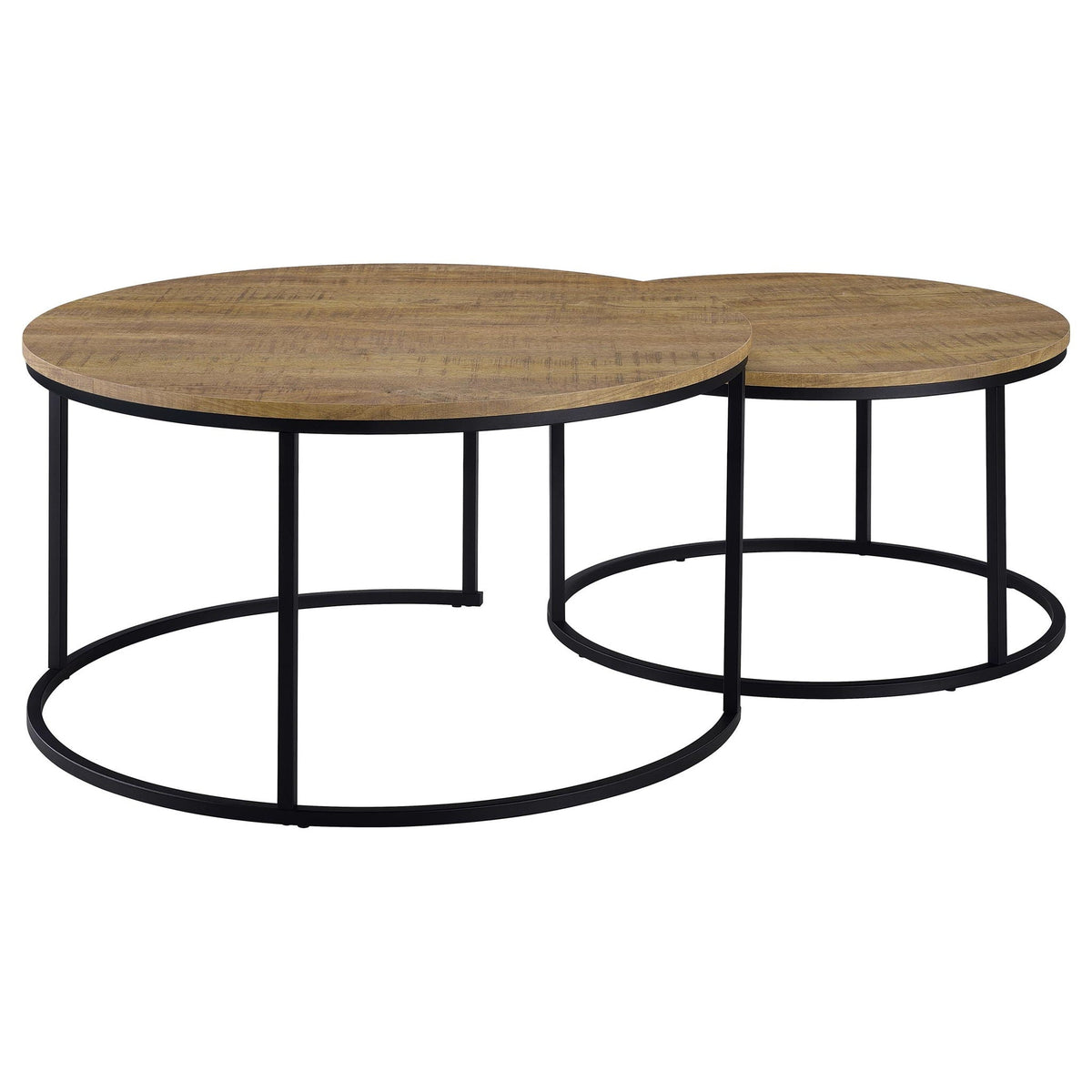 Lainey 2-piece Round Nesting Coffee Table Mango by Unique Piece Furniture